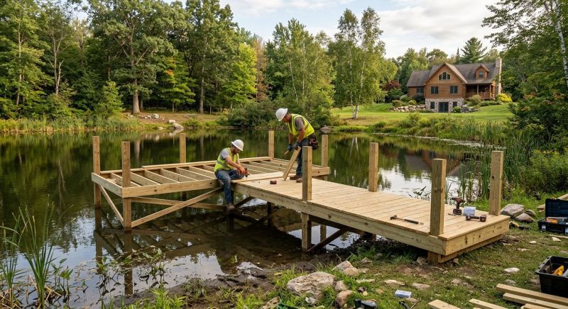 Pond Dock Installation in Roswell, GA