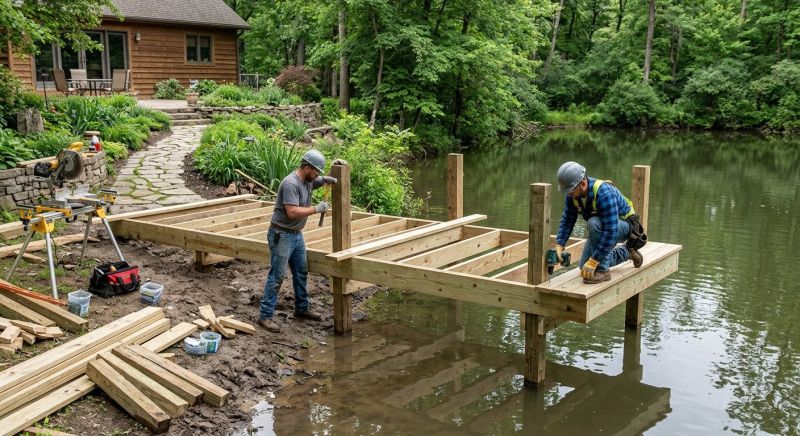 Pond Dock Installation in Littleton, CO